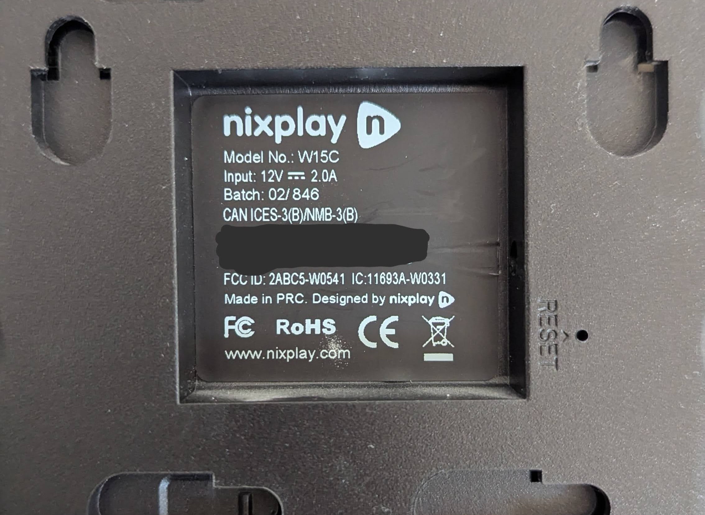 NixPlay Frame Model